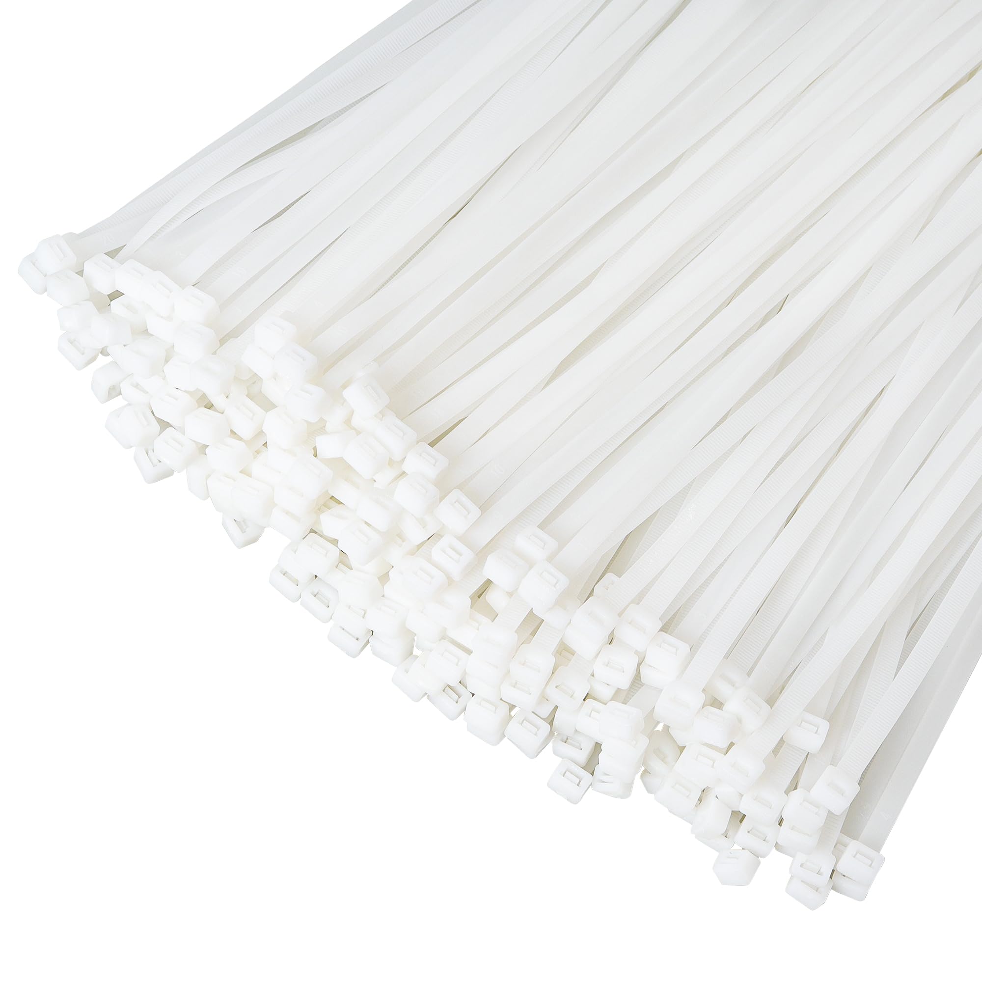 Set 100 Fascette Per Cavi Bianche - Lunghezza 100-500 Mm, UV Resistenti, Nylon, Isolatech - Foto 3