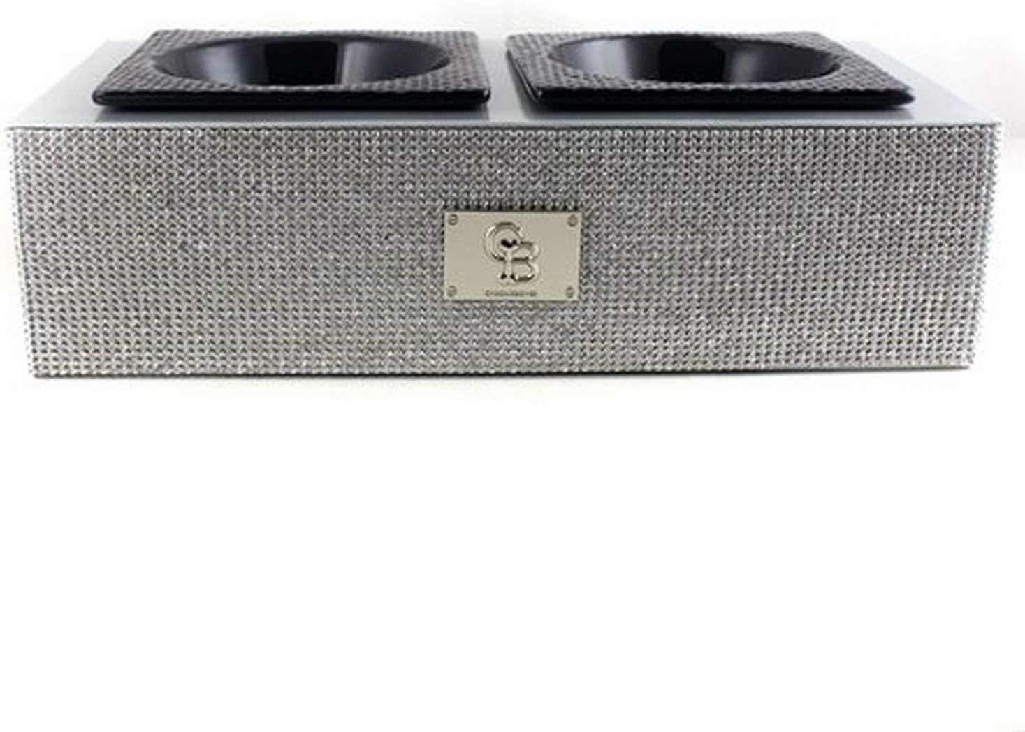 Chrome Bones Classic Double Bling Pet Bowl