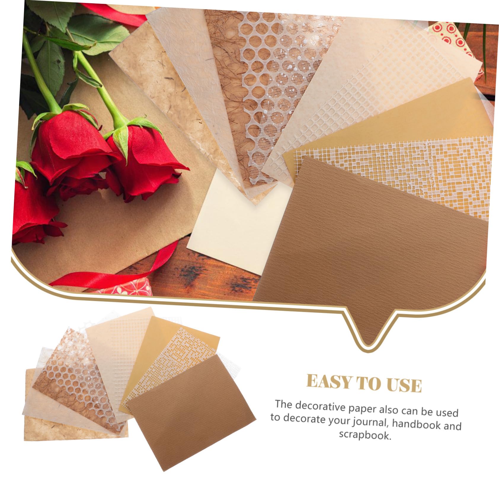 HOMSFOU Papel Diy Para Scrapbooking Y Manualidades Papel Decorativo Material Para Planificadores Y Proyectos 10 Hojas*5
