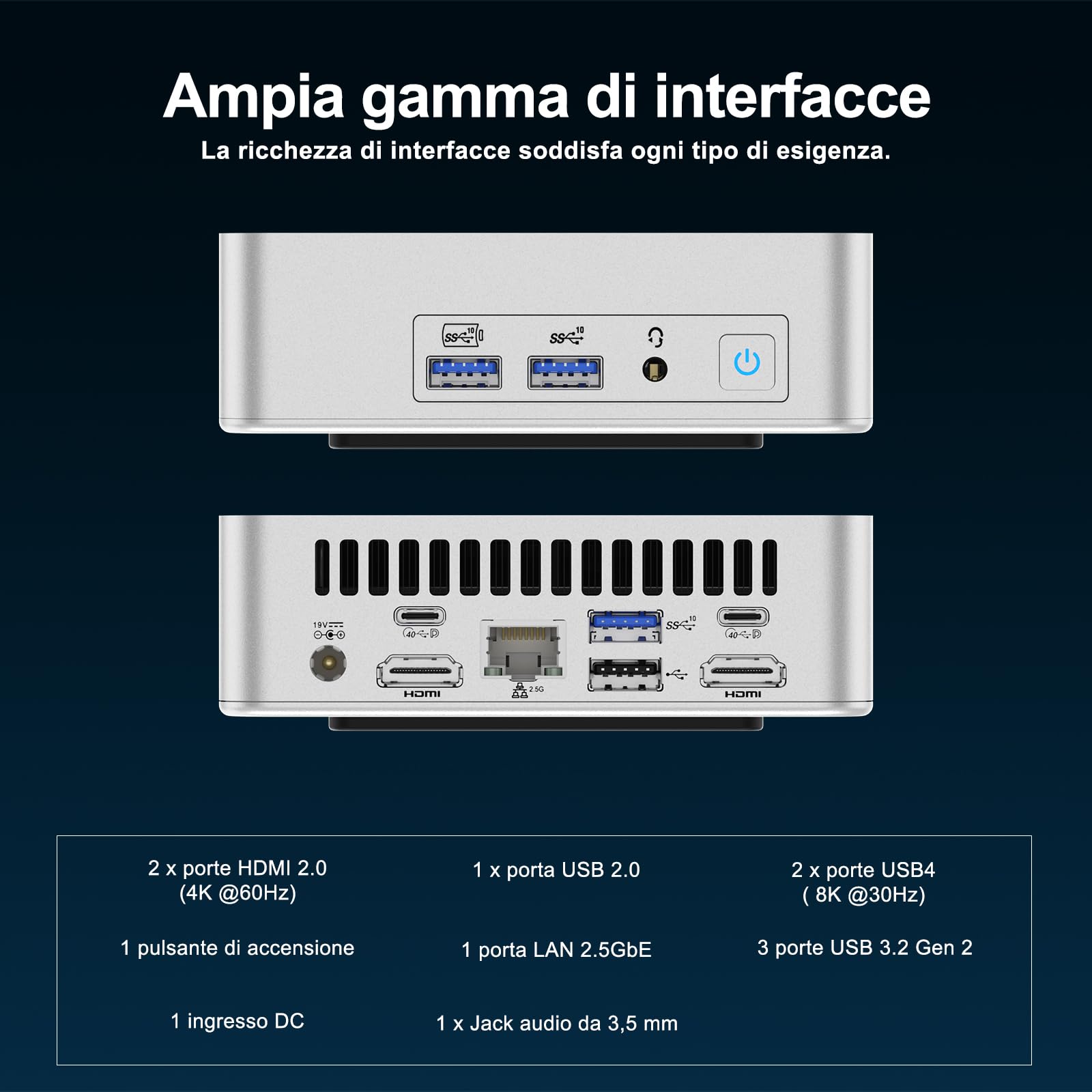 GEEKOM XT12 Pro Mini PC, Intel i9-12900H (14 core, 20 thread, 24 MB di cache, 5,0 GHz) Desktop PC NUC, Mini Computer Wi-Fi 6E, 32 GB DDR4 Windows 11 Pro 1TB Mini Computer NUC, 2*USB4 | 8K UHD
