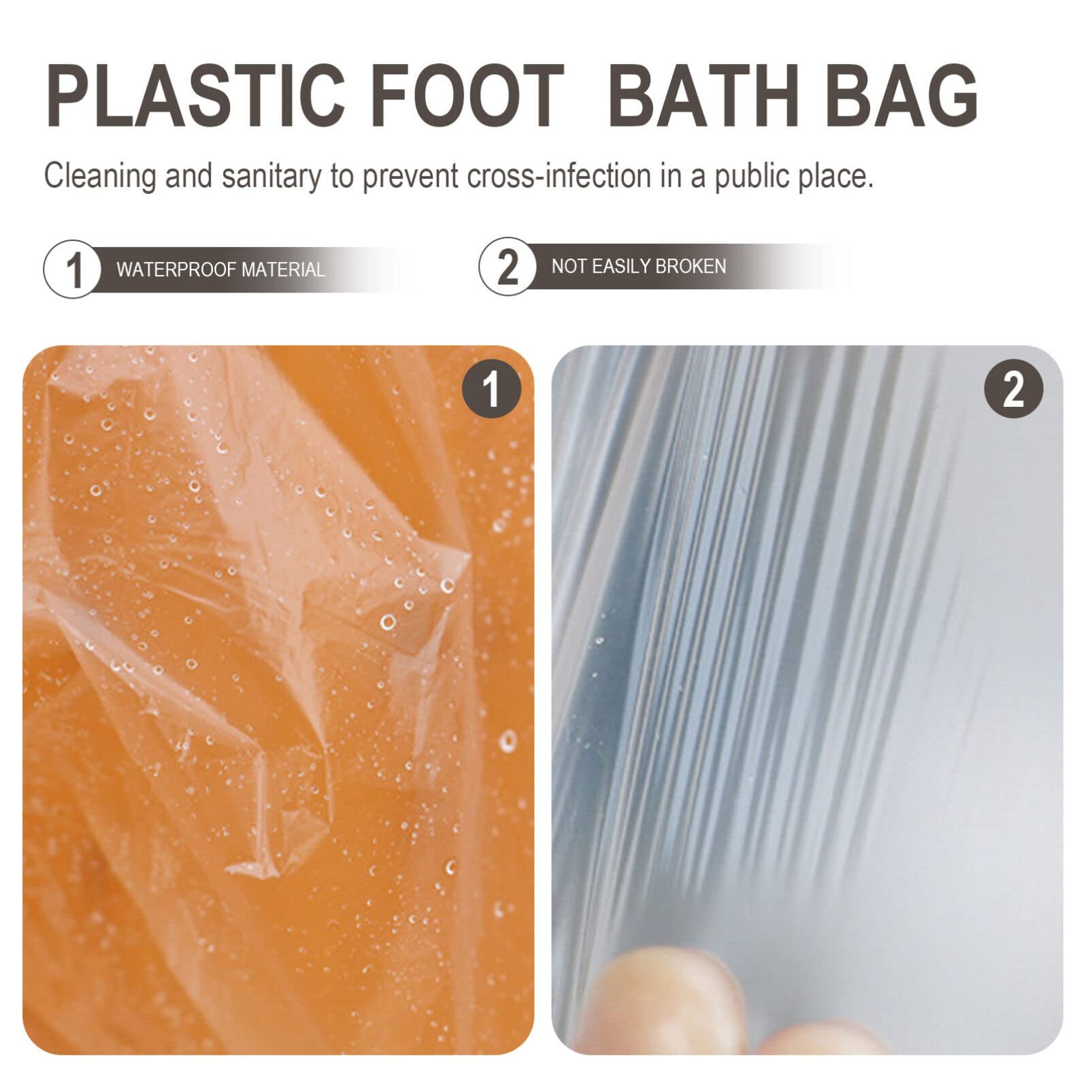 FOMIYES Bolsas Desechables Para Baño De Pies 2 Paquetes Revestimientos Gruesos Resistentes Para Pedicura En Casa Spa Salón Higiénicos Y Prácticos
