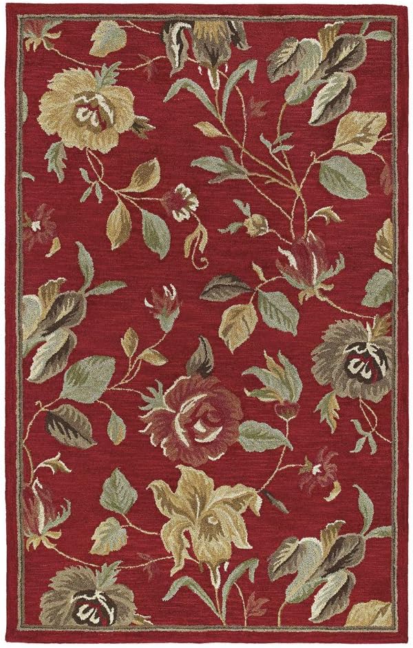 Khazana Savannah Red Floral Rug Rug Size: 8' x 11'