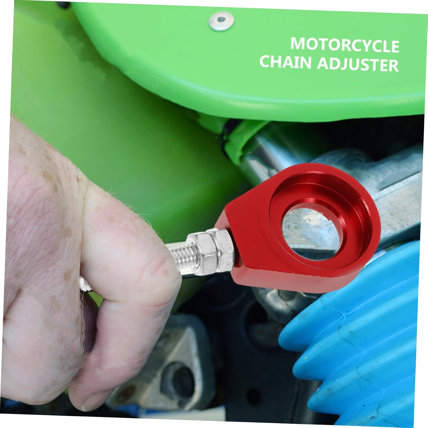 2Pcs Motorcycle Chain Adjusters Durable Chain Tensioner Tool for Easy Tightening and Storage Compact Design Stylish and Wear Resistant Motorcycle Accessories