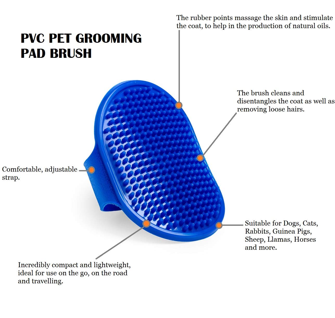eBuyGB Brosse démêlante en Caoutchouc pour Animal Domestique Rouge
