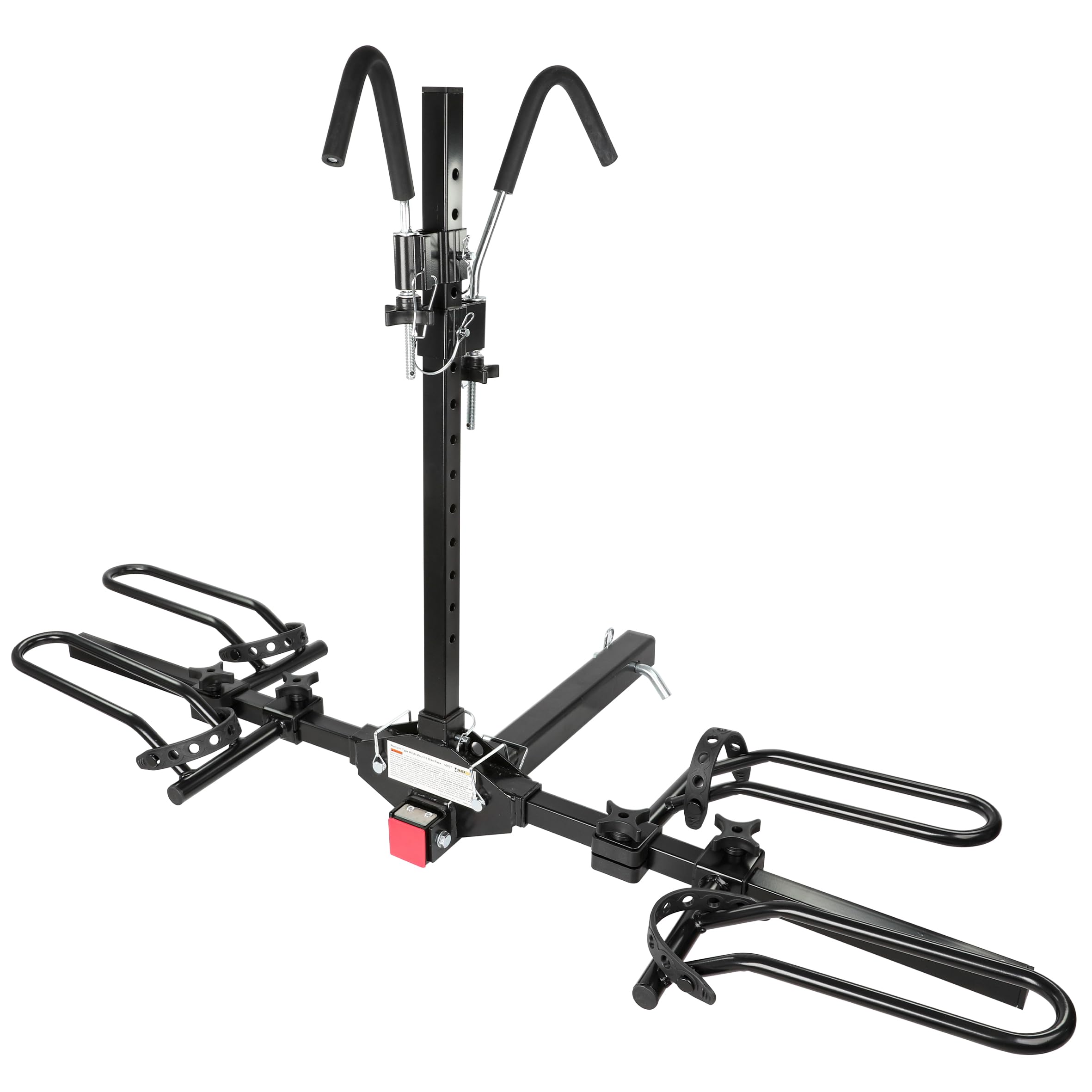 MaxxHaul Platform Bike Rack for 2 Bikes - Hitch Mounted Tray Carrier for SUV, Van, &amp; Truck - Adjustable Tire Cradles &amp; Foam Padded Hooks - Fits 2" Class III &amp; IV Hitches (50027)