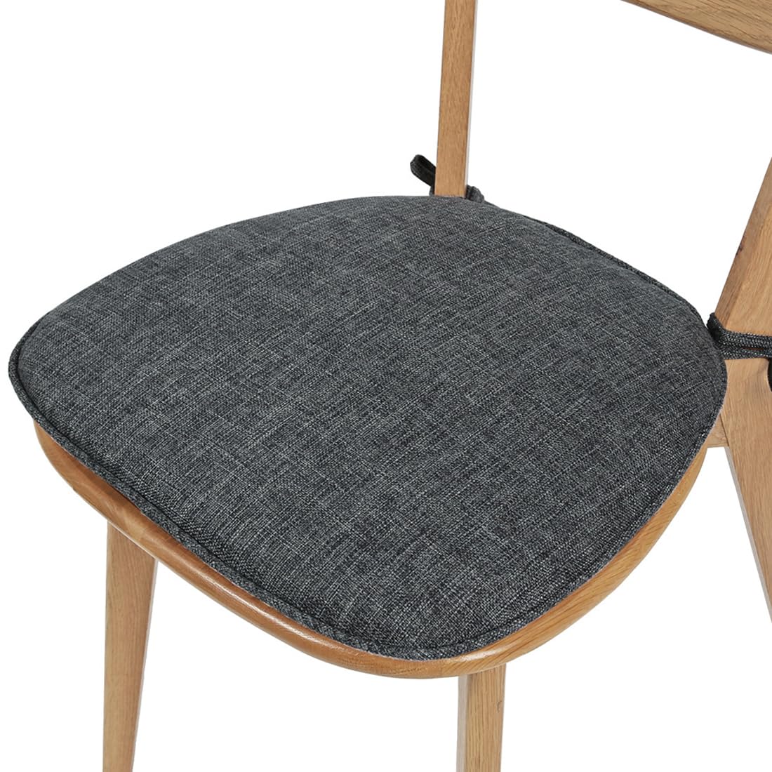 VHJdtE Seat Cushion, With Ties And Washable Cover|Comfort Breathable|Non-Slip Bottom Chair Pad For Indoor Home Decor(Black Gray)