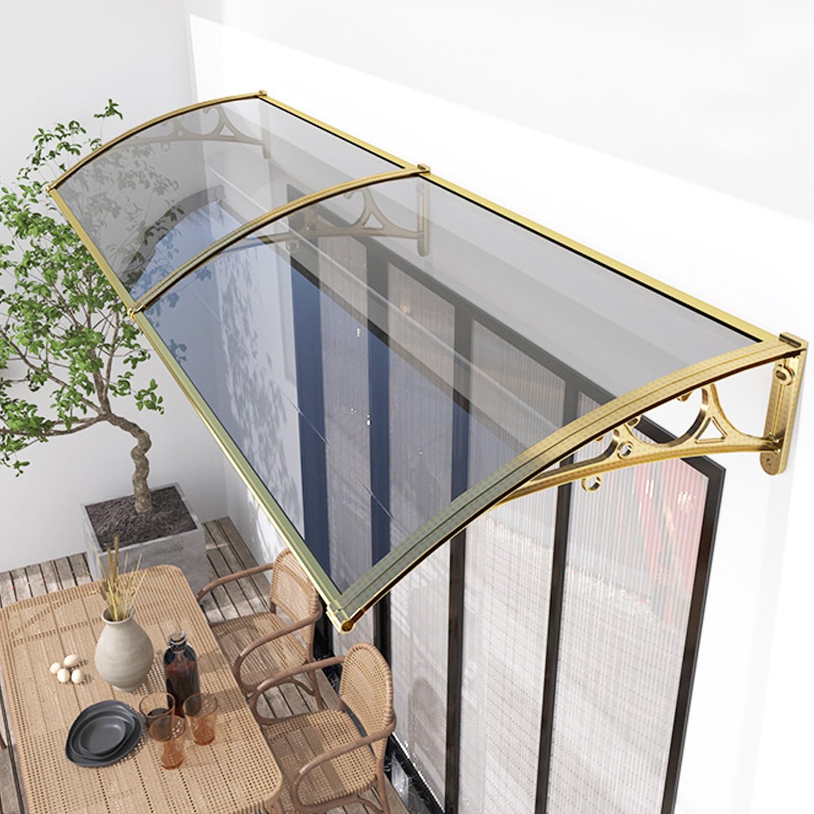 Front Door Canopy Outdoor Canopy, Rain Shade 80x120cm/100x120cm Patio - View #5