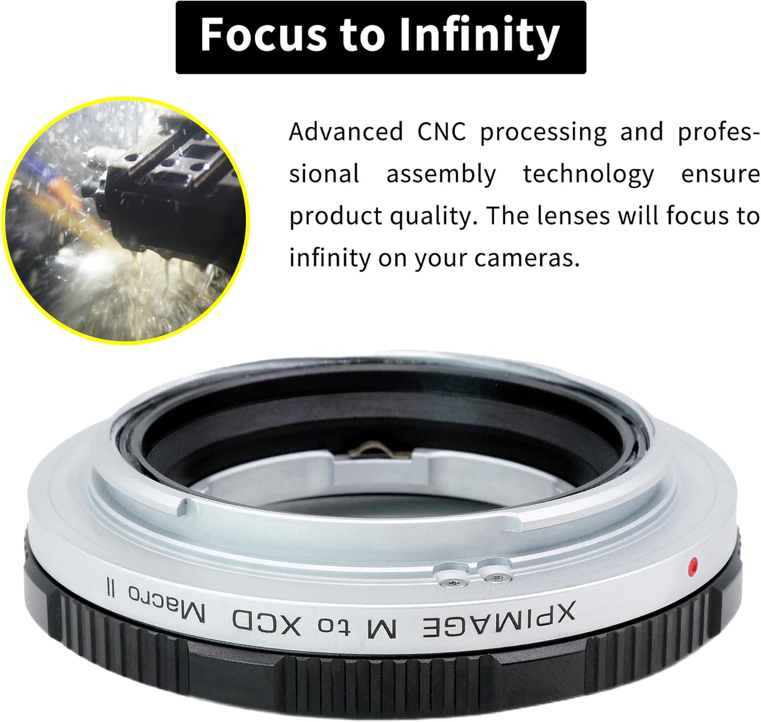 Lens Mount Macro Adapter Ring Compatible with Leica M Lens to Hasselblad X System XCD Camera Close Up