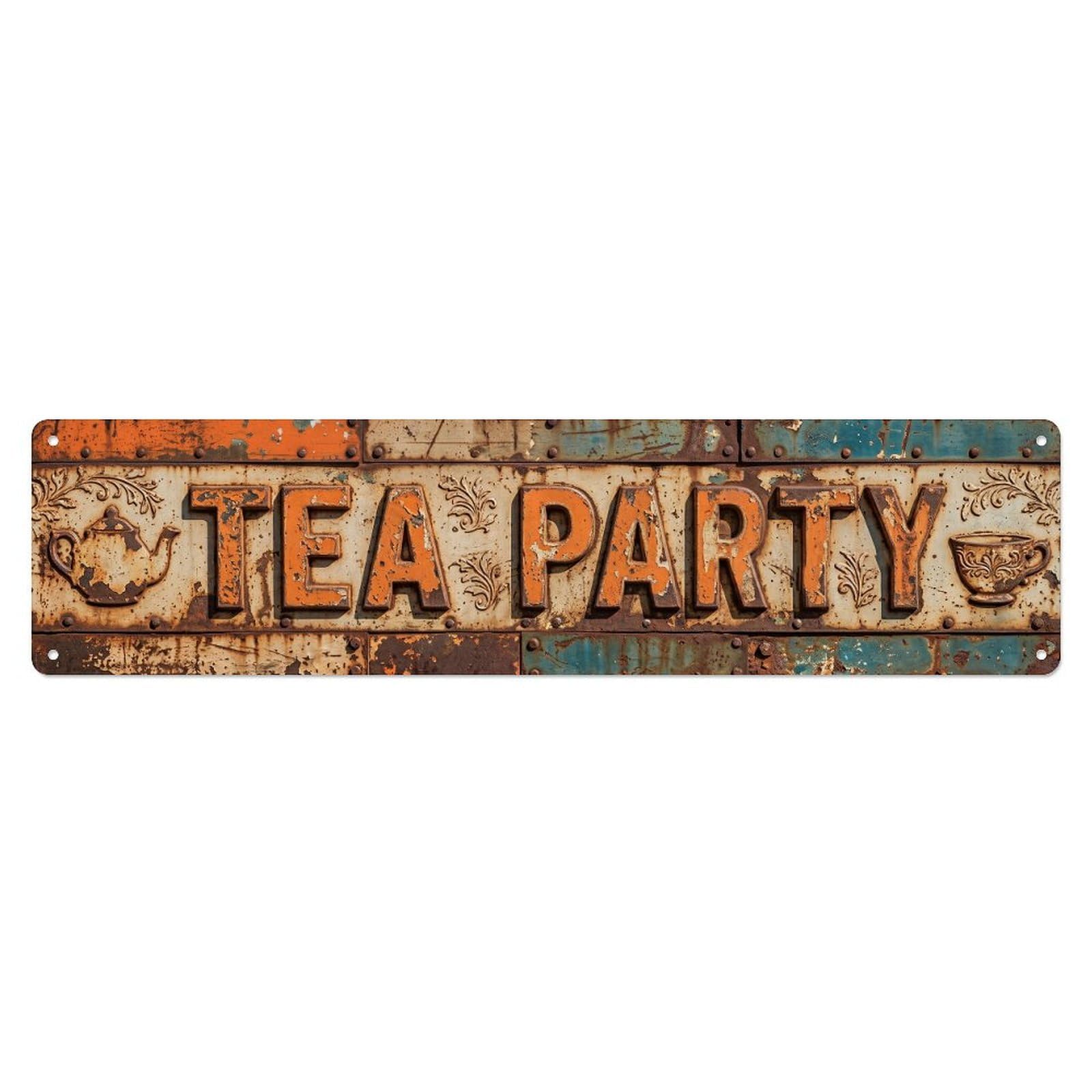 Tea Party Vintage Kitchen Metal Tin Sign