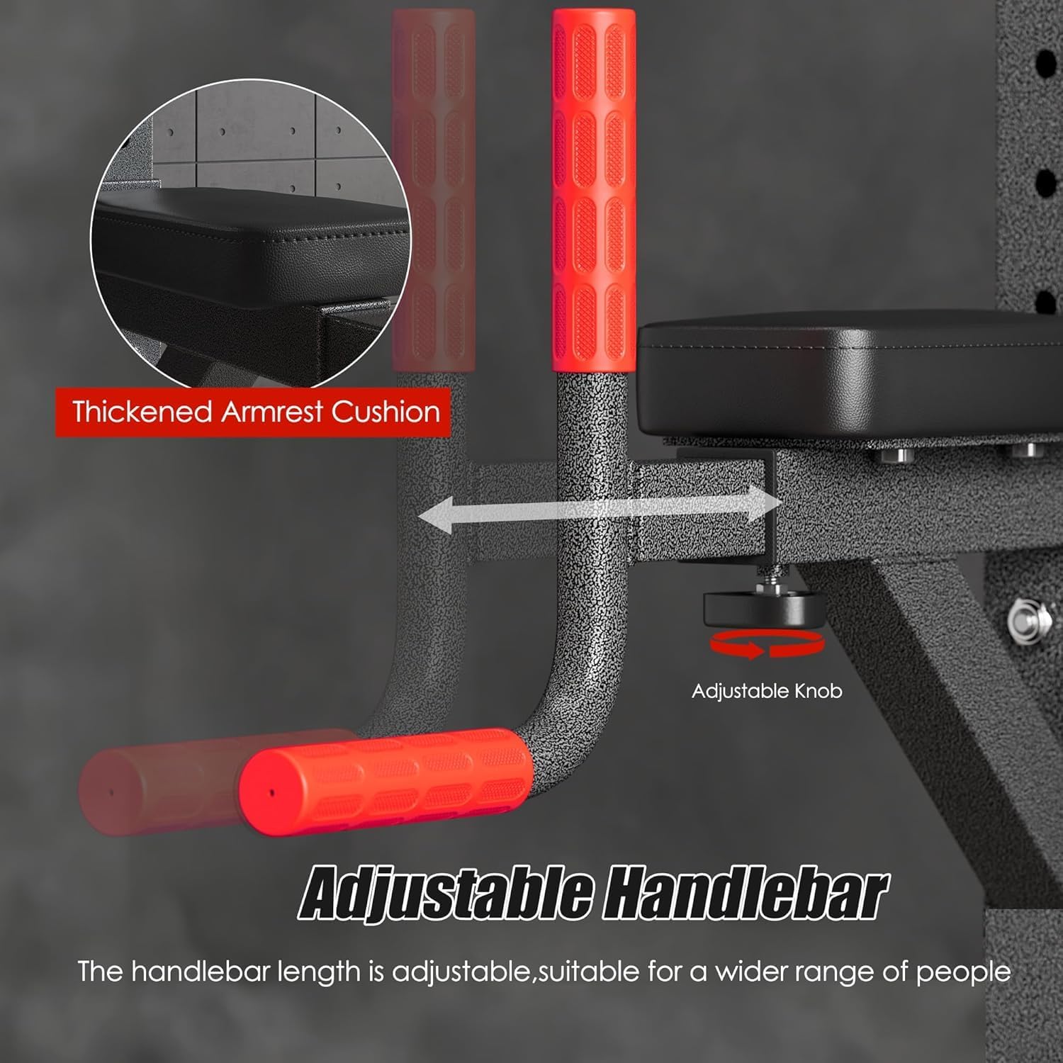 soges Power Tower Pull Up Bar Dip Station, All in One Free Standing Pull Up Bar for Home Gym with 7-Level Height Adjustable, Multi-Function Power Racks Strength Training Equipment, 330 lbs Capacity