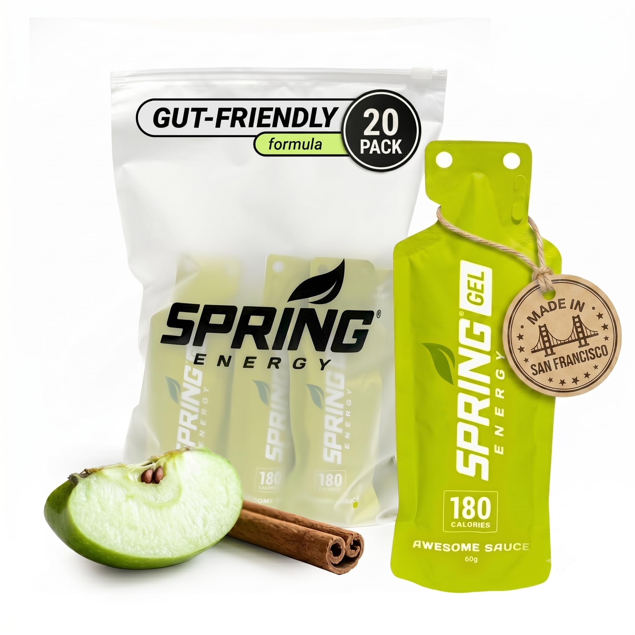 Spring Energy Gel – Wholesome, Stomach Friendly, Vegan | Apple Cinnamon Sweet Potato | Awesome Sauce | No Rice Syrup. No Maltodextrin. No Preservatives — Amazon image 10