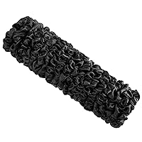 Vista 2 de Coleteros de seda satinada lazos para el cabello para mujeres y niñas sujetadores de cola de caballo 20 piezas mini coleteros negros a granel bandas