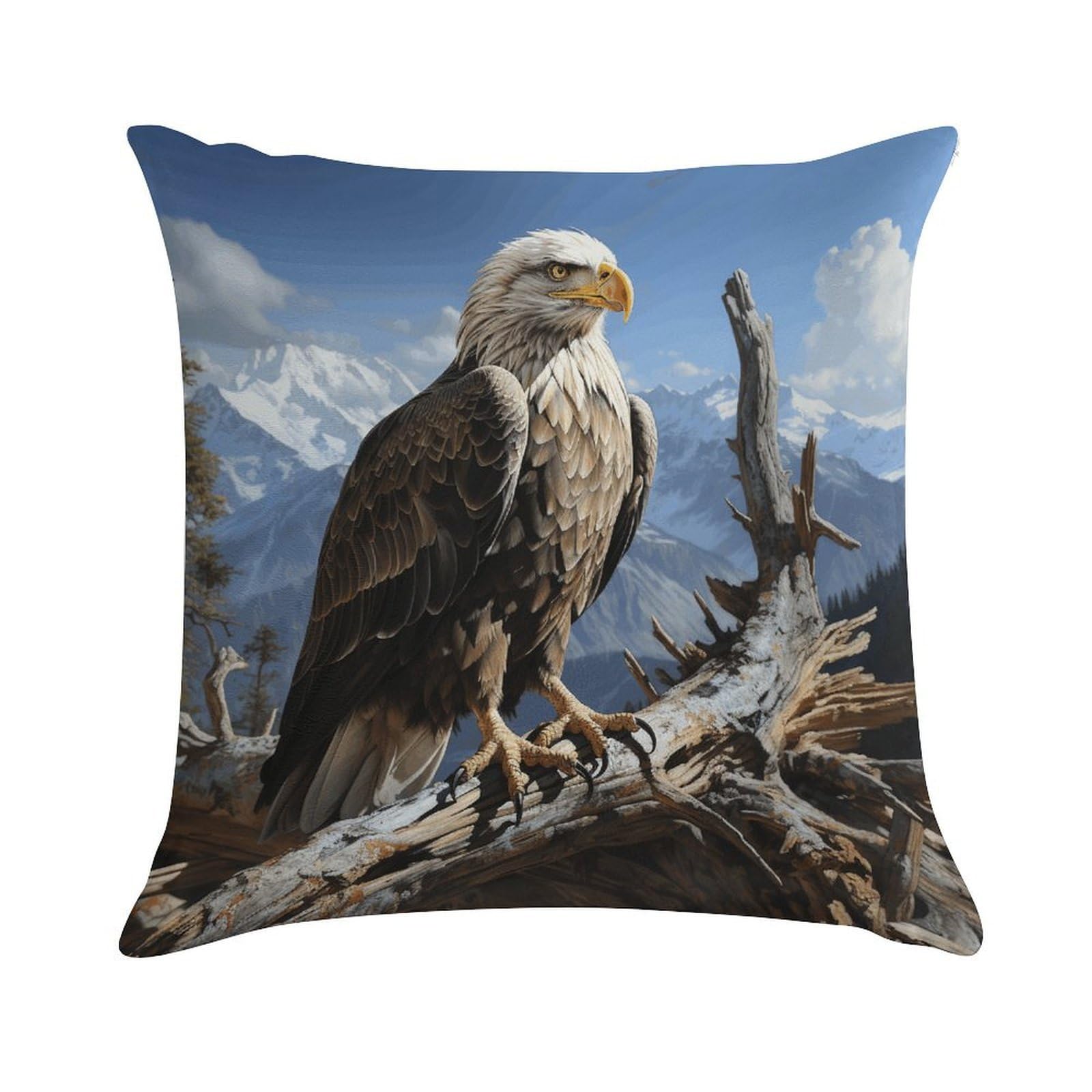 VstaDank A Lone Eagle Throw Pillow Cover Square Lumbar Throw Pillow Case Soft Decorative Cushion Cases Short Plush Pillowcase with Zipper Luxury Cozy Pillows Shams for All Seasons