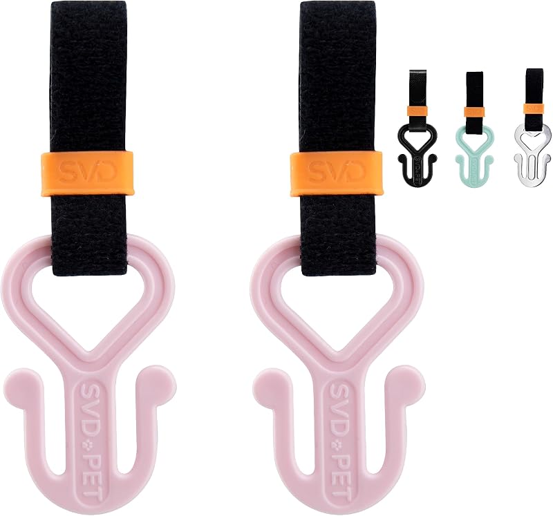 Bolsa Porta-Sacos para Fezes de Cães SVD.PET com Tira Ajustável Rosa, Pacote com 2