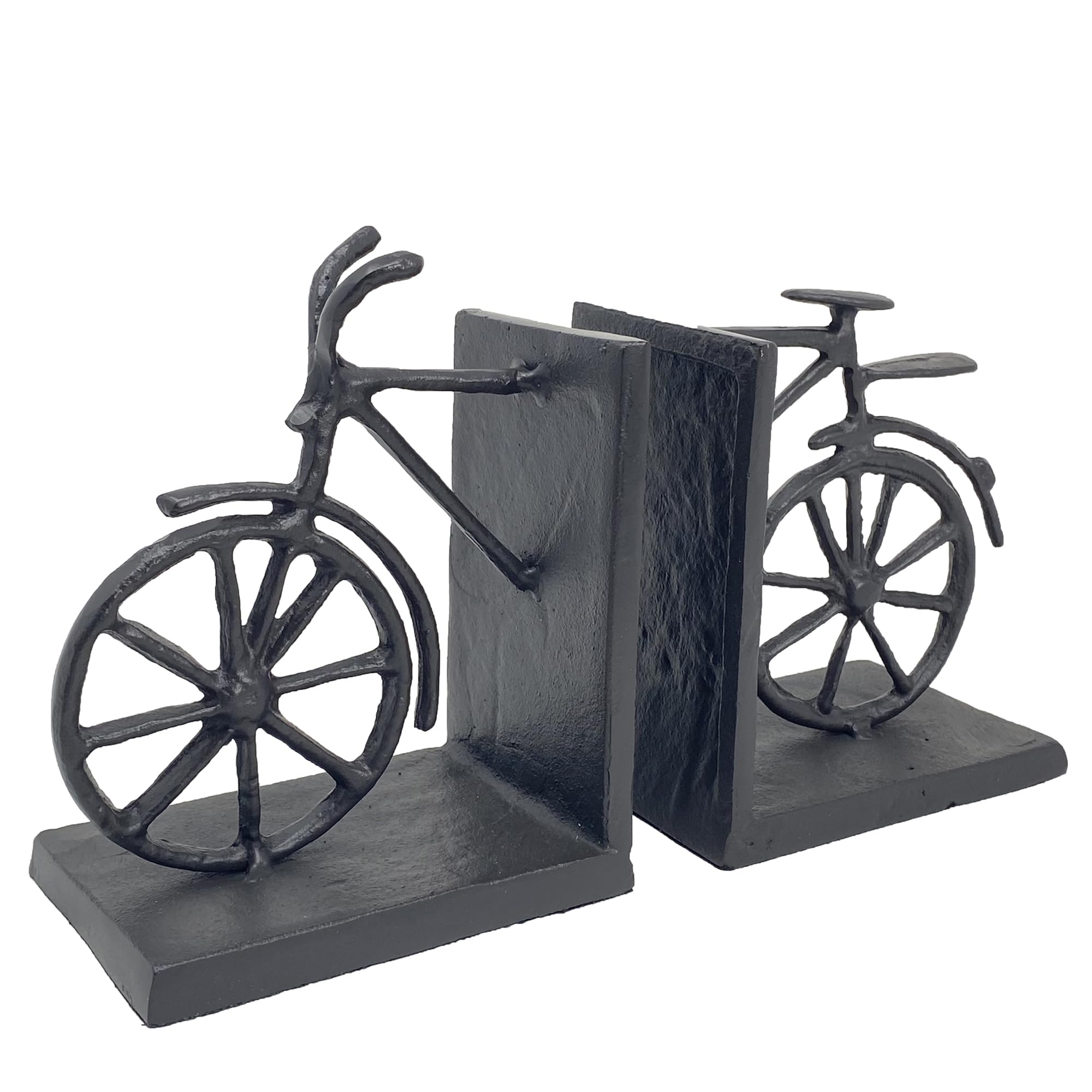 BICYCLE Elur Iron Book Ends 13cm Mocha (AI/397)