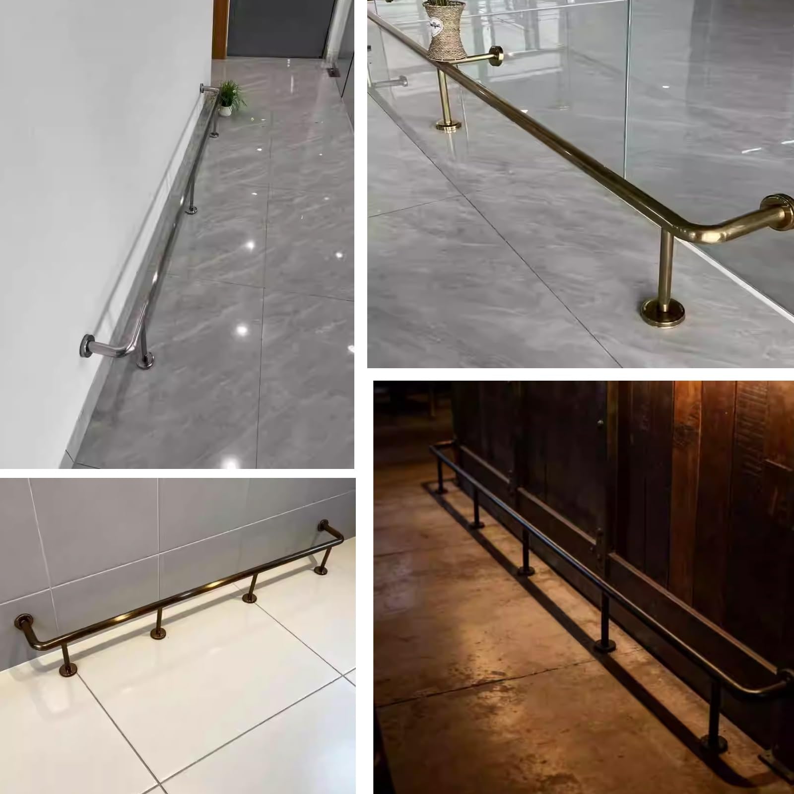 Barra di supporto per pedane da parete, personalizzabile per uso commerciale e residenziale, 2,7 m di ricambio per tubo quadrato, facile installazione e design durevole