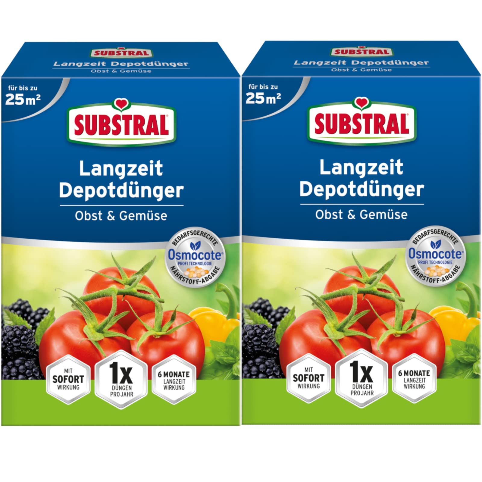 Evergreen Long-Term Depot Fertiliser for Fruit & Vegetables - 2 x 750 g -  Premium Long-Term Fertiliser for Vegetables and Fruits - 16-7-18(-4) NPK  (MgO) Fertiliser with Trace Nutrients : Amazon.de: Garden
