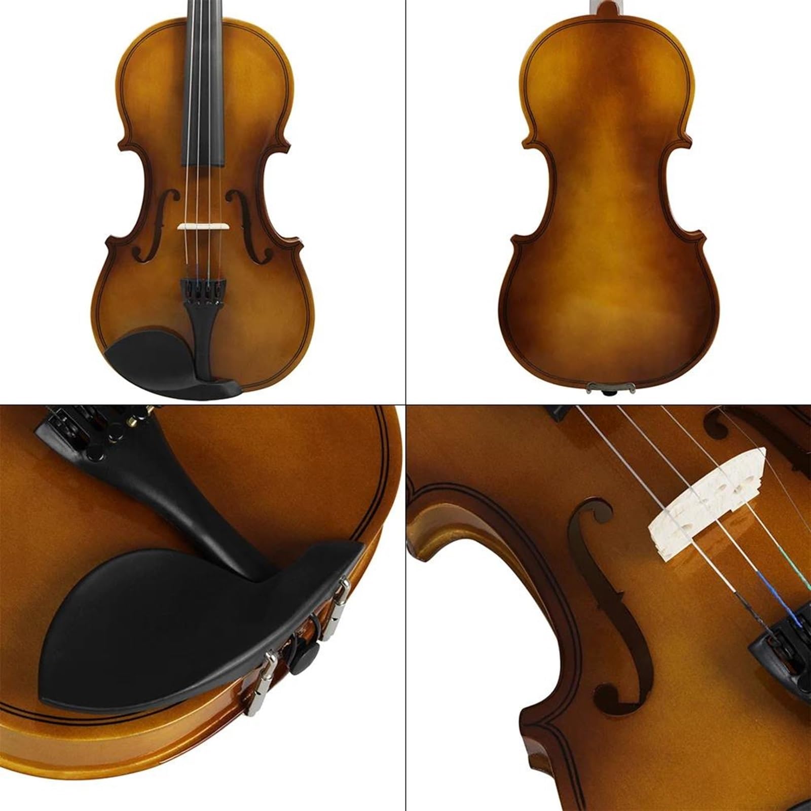 Violino Acustico 4/4 In Stile Retrò Per Principianti Di Con Archetto/custodia