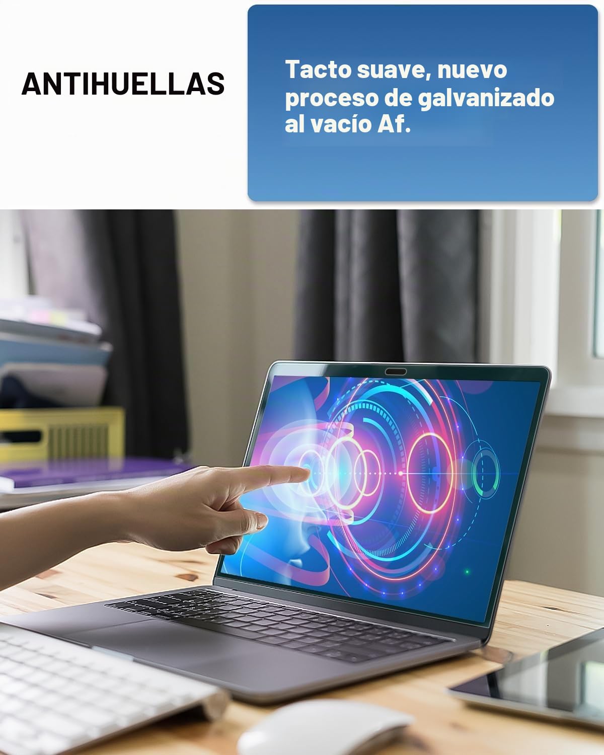 [Paquete de 3] Protector de pantalla para portátil de 15.6 pulgadas 16:9 – Filtro antirreflejos y luz azul, protector de pantalla de 15.6 pulgadas compatible con Dell HP Envy x360 Asus Vivobook Arzopa