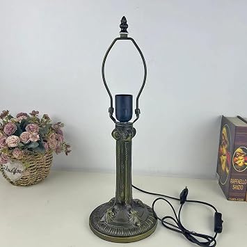 BOTOWI Tiffany Style Table Lamp Base Only No Lampshade, Replacement for Alloy Table Lamp Base is suitable for 12 inch Tiffany Style Stained Glass Lampshade