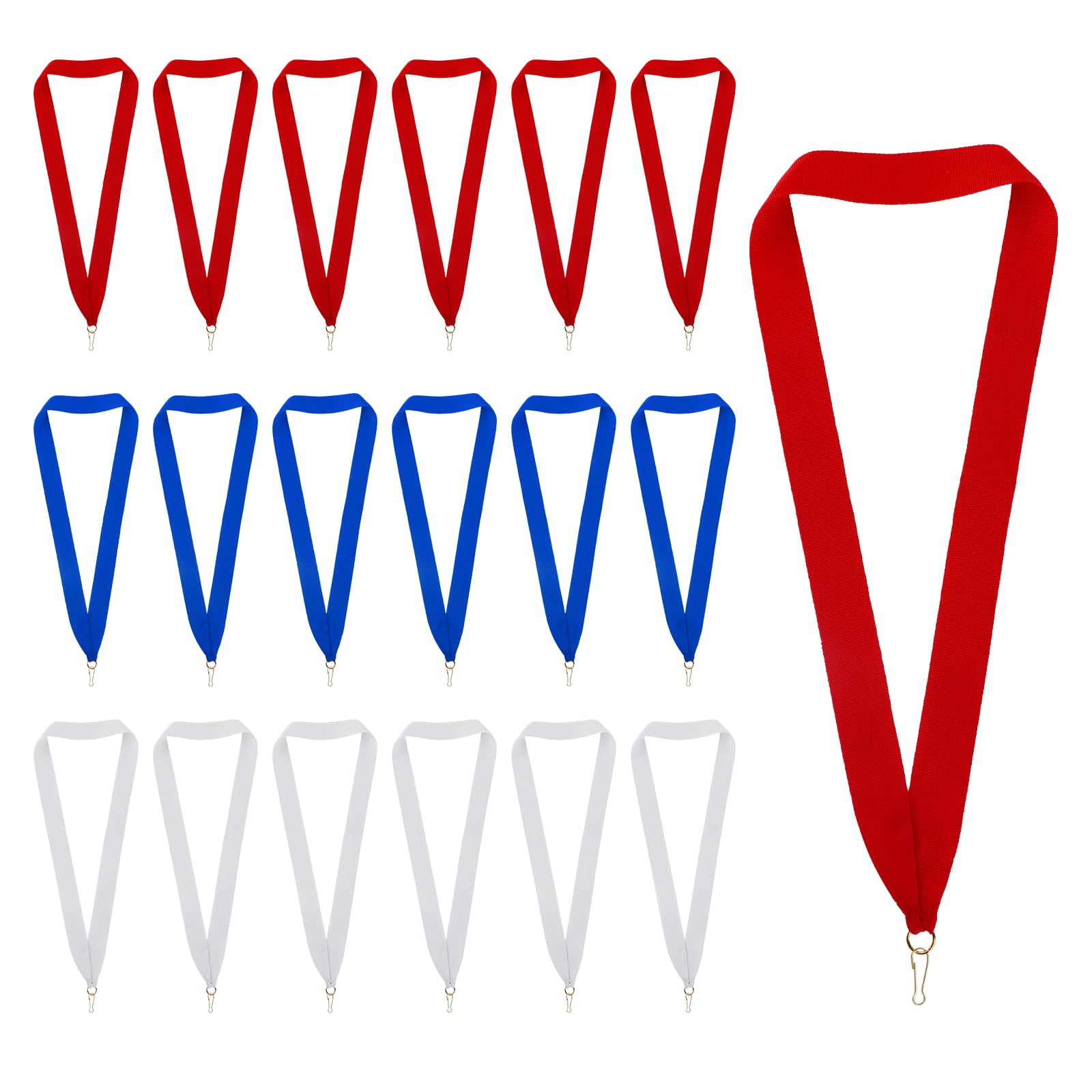 Uxcell Award Neck Ribbons, Polyester Medal Lanyards With Snap Clip Blank Award Ribbon Four Colors
