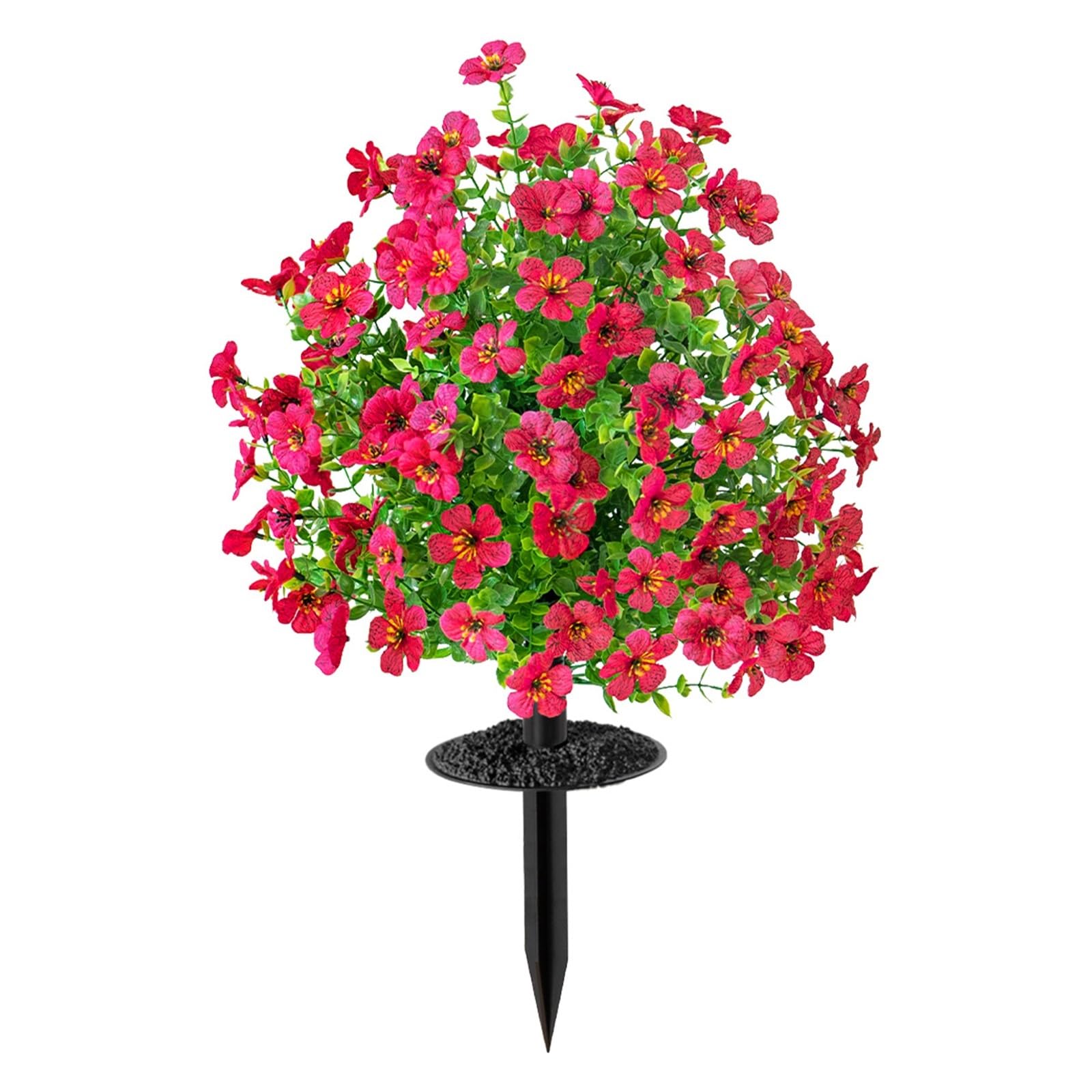 WBCDXCBB Outdoor Decoration Artificial Flowers Eucalyptus Violet Ground Insertion 1Pcs(Rosered)