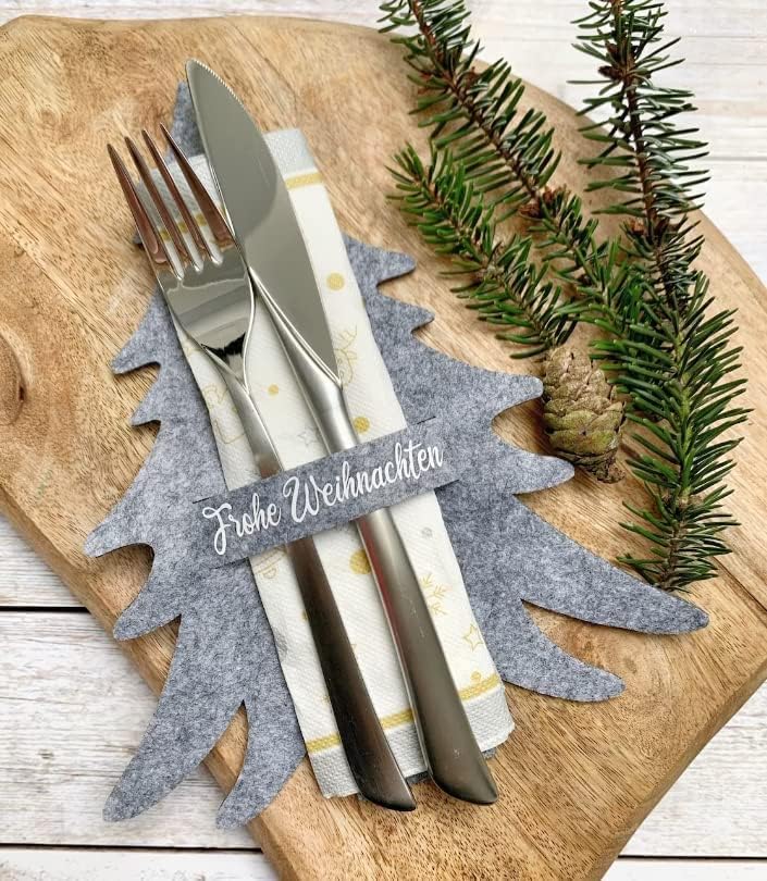 Karácsonyi evőeszköztartó táska részlet