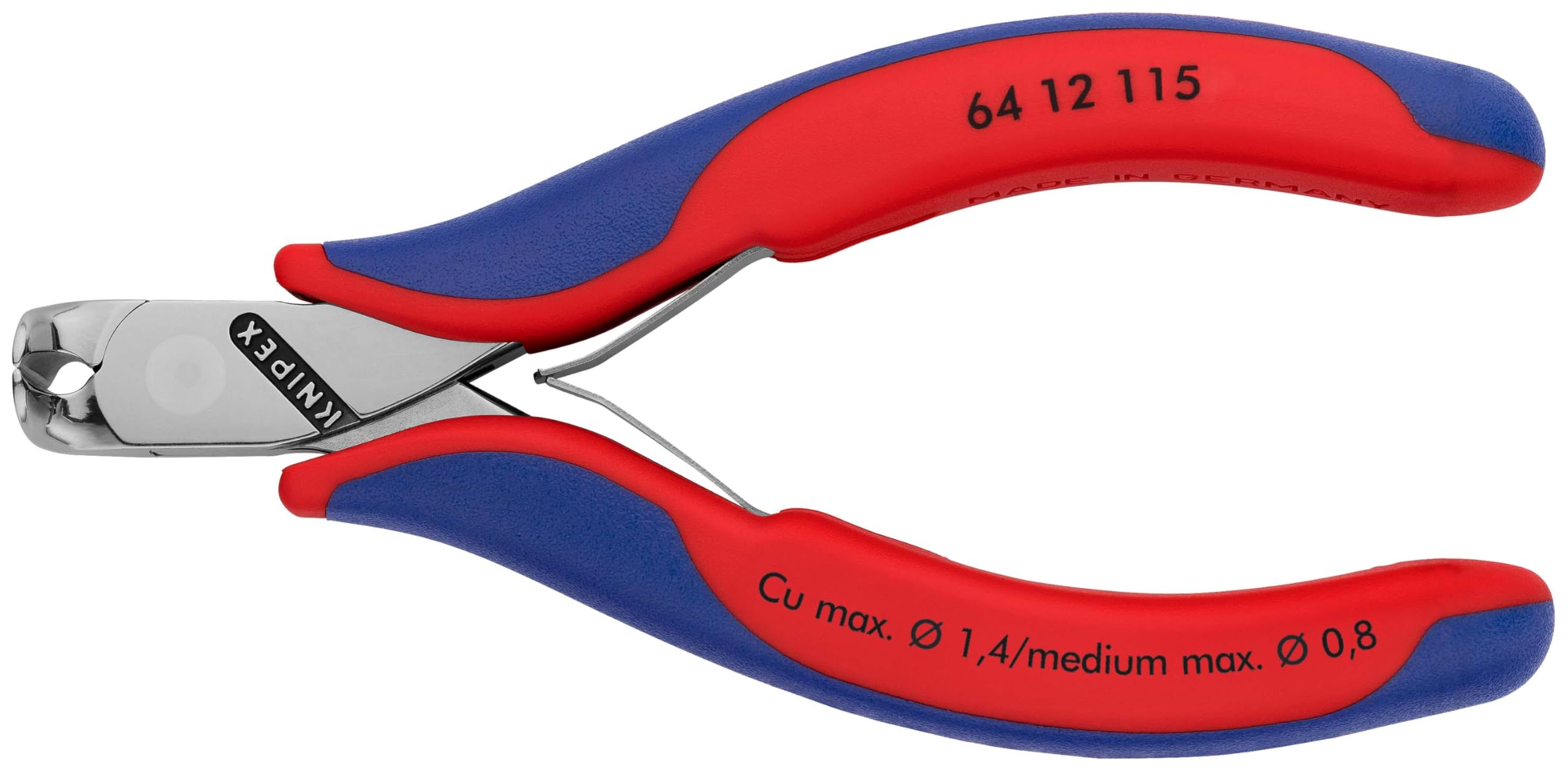 KNIPEX Szczypce tnące czołowe dla elektroników z osłonkami wielokomponentowymi 115 mm, 64 12 115