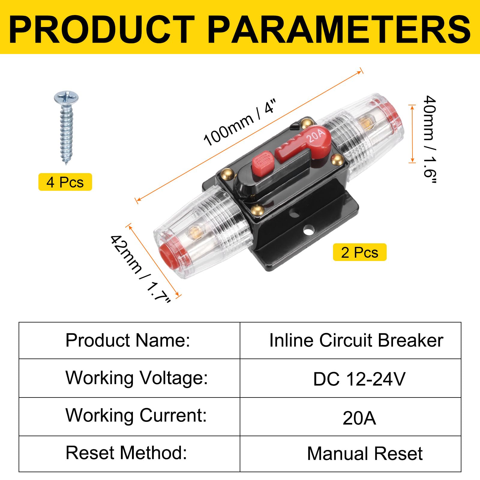 DMiotech 2 Pack 20A Circuit Breaker - Image 2