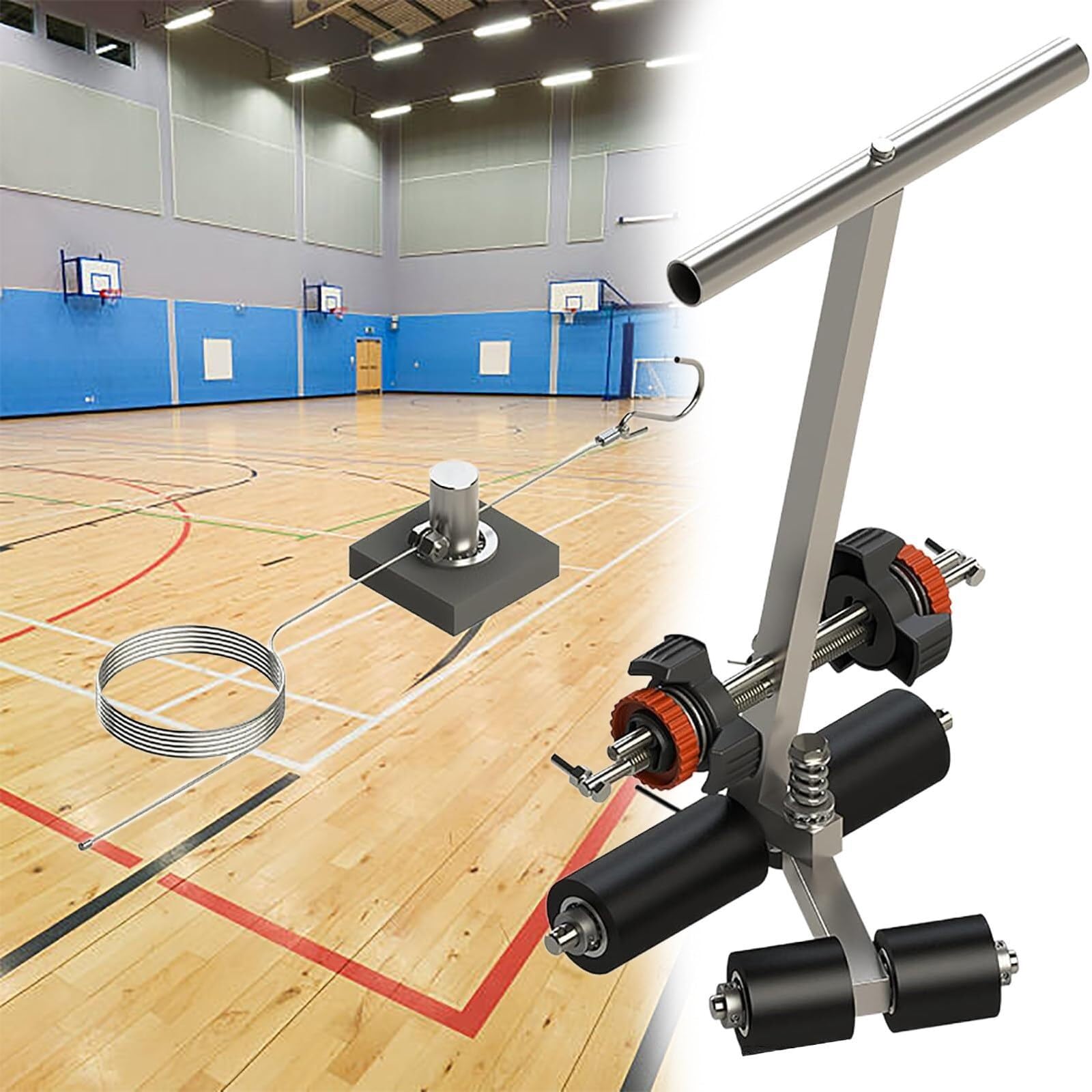 IUokLU Floor Tape Applicator Kit for Precise Line Marking, Draw Straight Lines, Circles, and Curves on Courts, Parking Lots, and Workshops