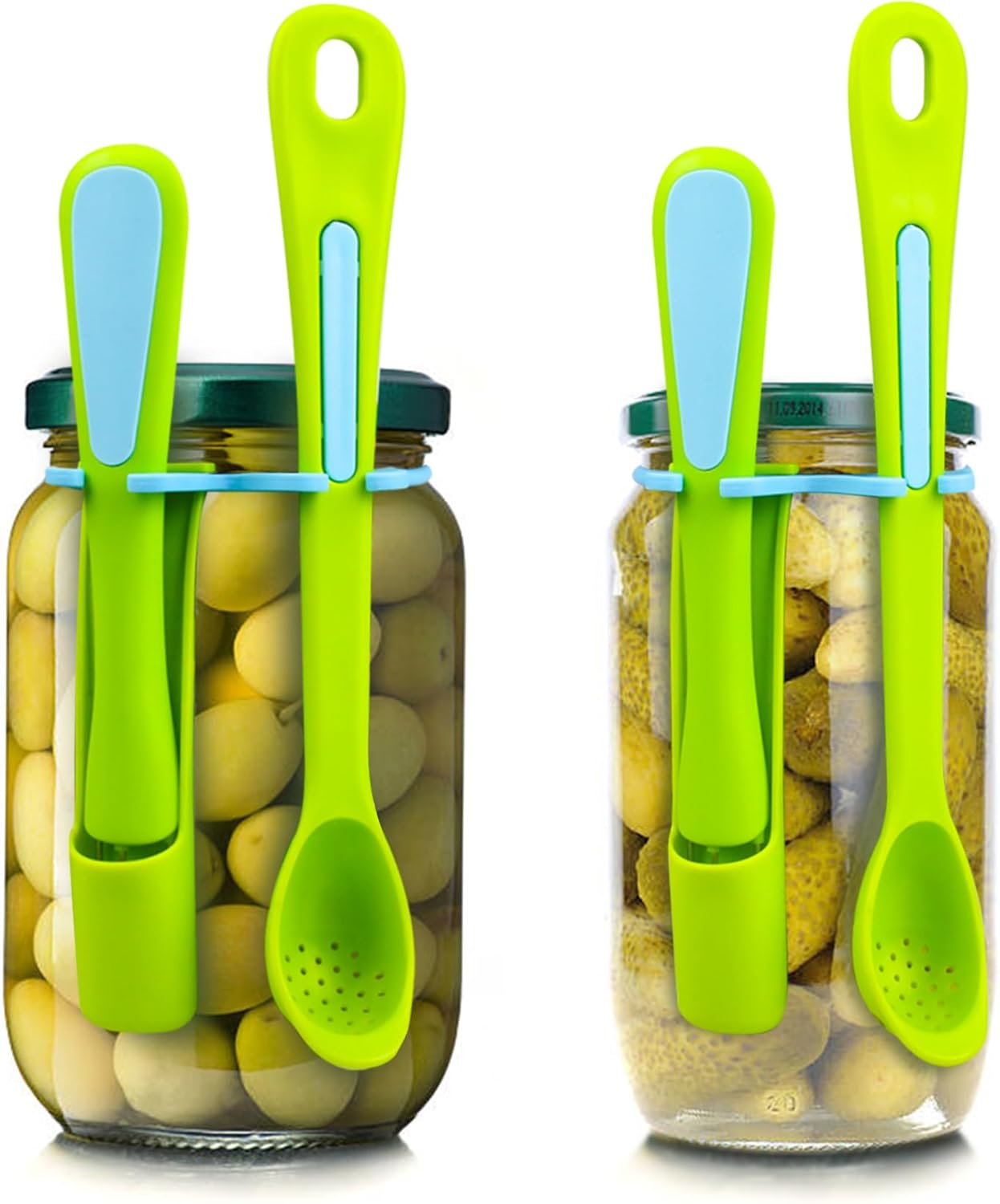 Pickle Fork,long handle jar spoon with fruit fork, pickle