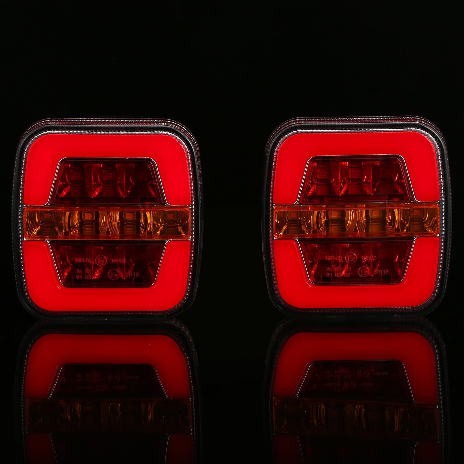 D-TECH Juego de Luces LED Inalámbricas Magnéticas para Remolque - Pilotos Traseros Homologados, Bluetooth, LED