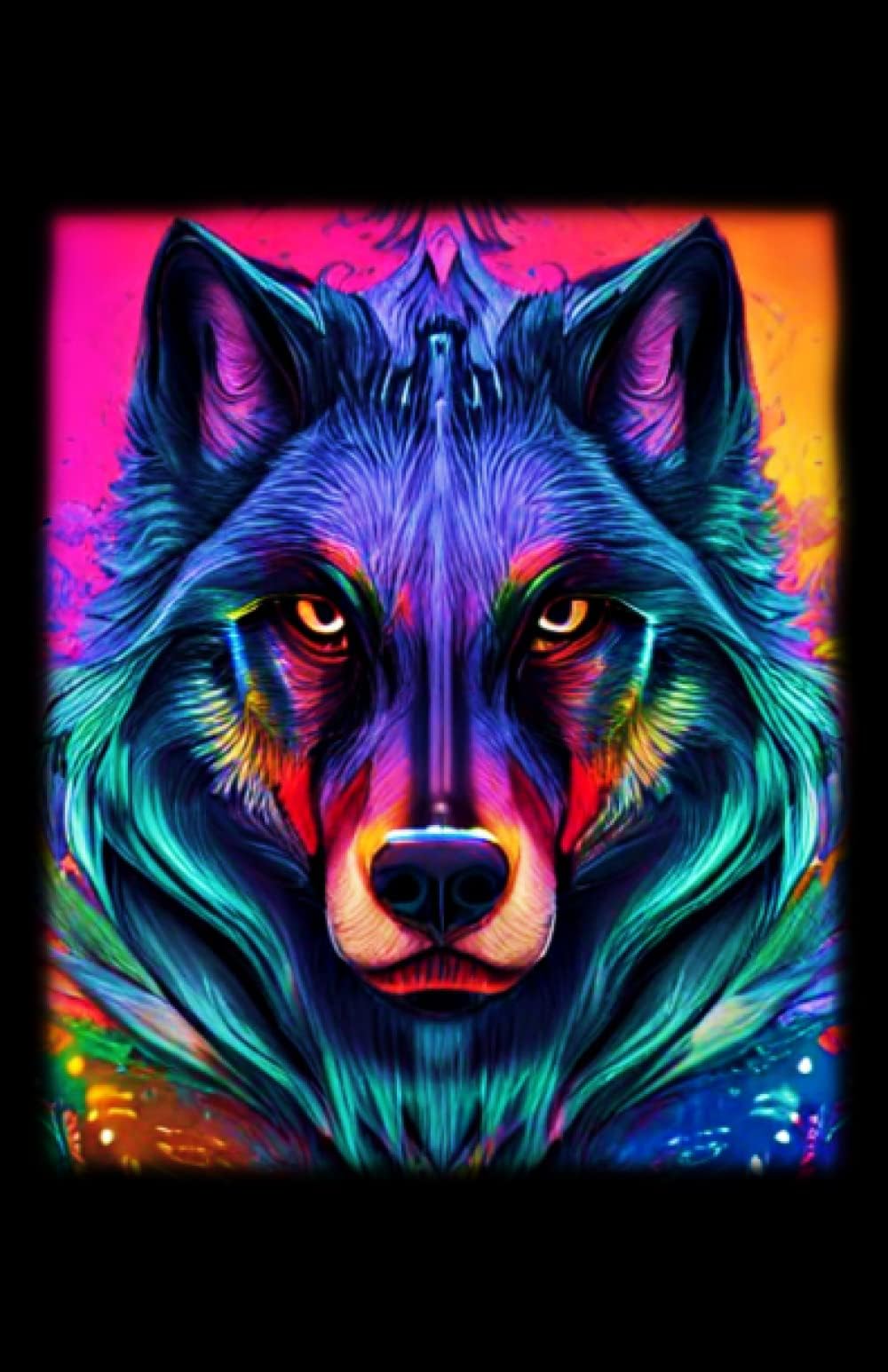 Computadora portátil: Líneas A5 con motivo animal: un estampado de impresión de diseño de animales lobo. Una imagen gráfica de lobo en tonos de pan de ... libro para sostener mis pensamientos e ideas