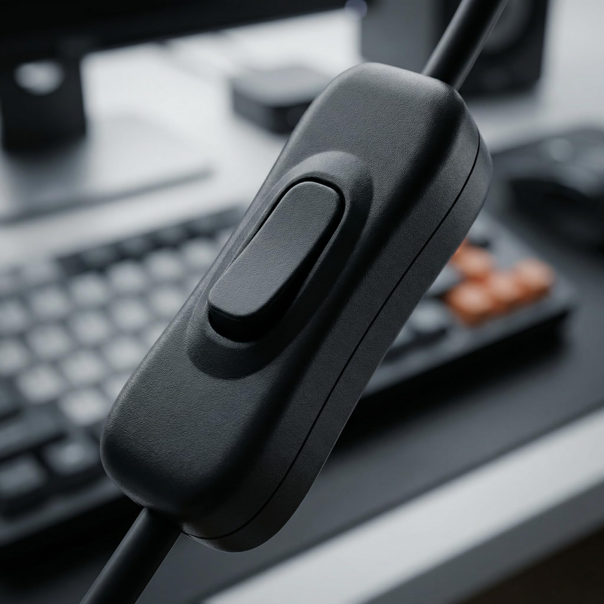 Cavo di prolunga USB-C con interruttore on/off in linea, controllo di alimentazione da 1,8 m, per monitor, stampanti e giochi, connettori placcati in oro e supporto video 4K (nero)