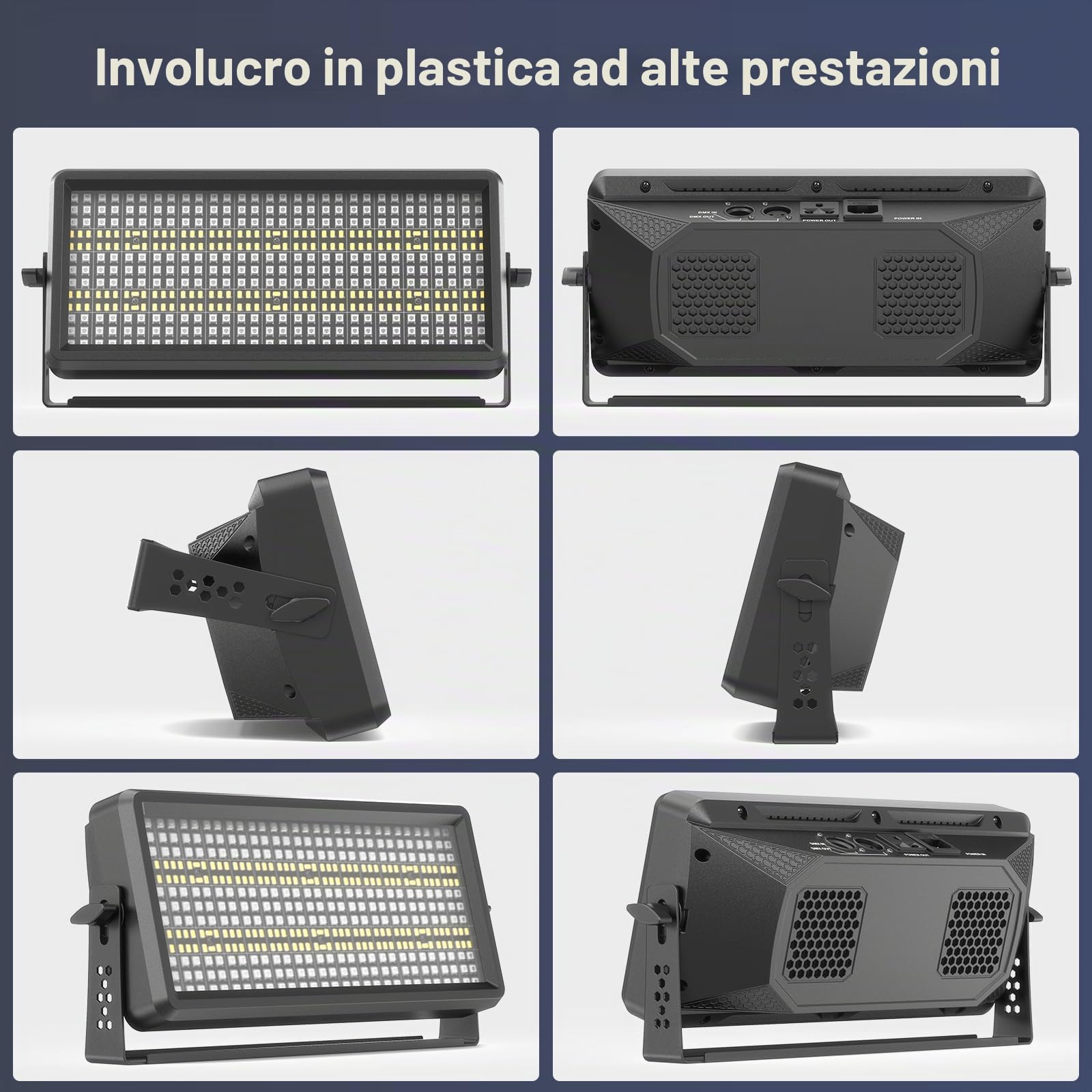 2PCS 120W LED Wallwasher Strobo Luce da Palco,Proiettore LED RGBW 4in1 Luci Discoteca con Telecomando,LED Stroboscopio Effetto Faretto Barra Luminosa per DJ Bar,Disco,Natale,Halloween,Feste,Matrimoni