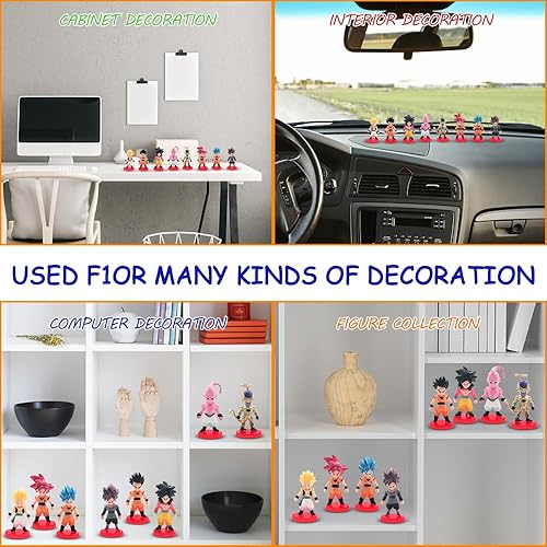 Miniatura 6 de Juego de 8 figuras de acción de anime de dibujos animados. Suministros de bola para fiestas de cumpleaños. Perfecto para amigos a los que les gusta