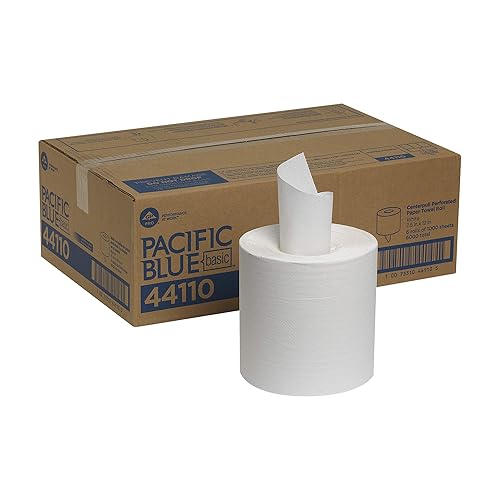 Miniatura 2 de Pacific Blue Basic Centerpull - Toallas de papel perforadas de 1 capa de GP PRO (Georgia-Pacific), color blanco, 44110, 1000 hojas por rollo, 6
