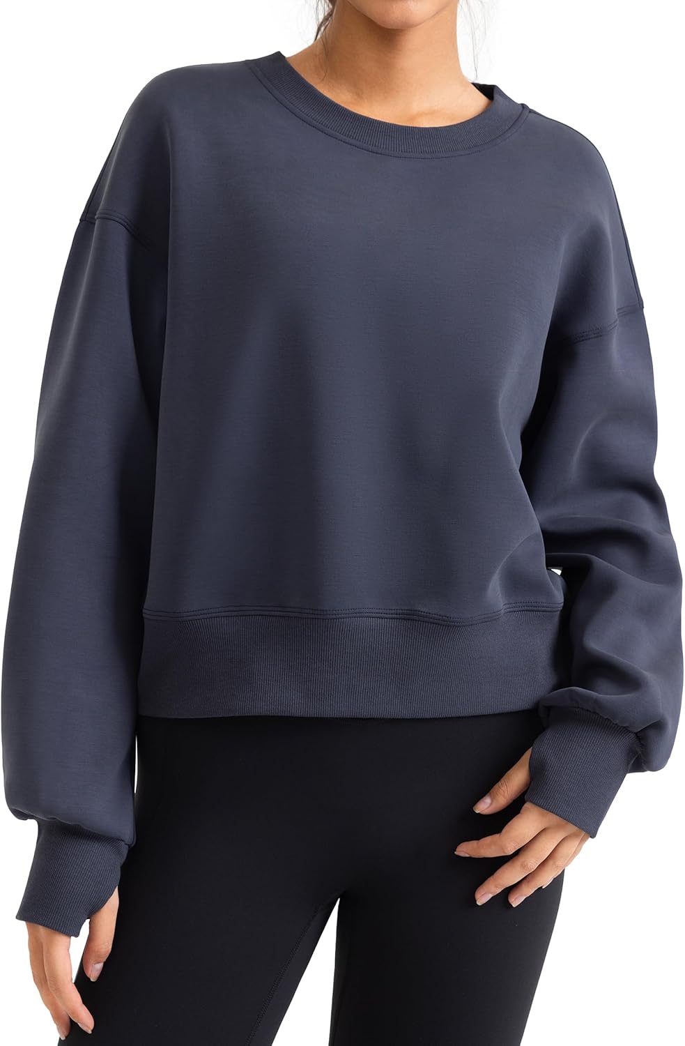 Colorfulkoala Velvra Modal Fleece Lined Pullover - Women's Soft & Warm Lounge Sweatshirt, Stylish Winter Tops