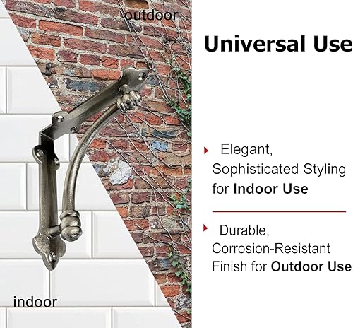 Miniatura 10 de NACH AD-90-064WTS - Soportes de estante industriales de 5 pulgadas, soportes de estante decorativos para estantes de madera, soportes de pared para