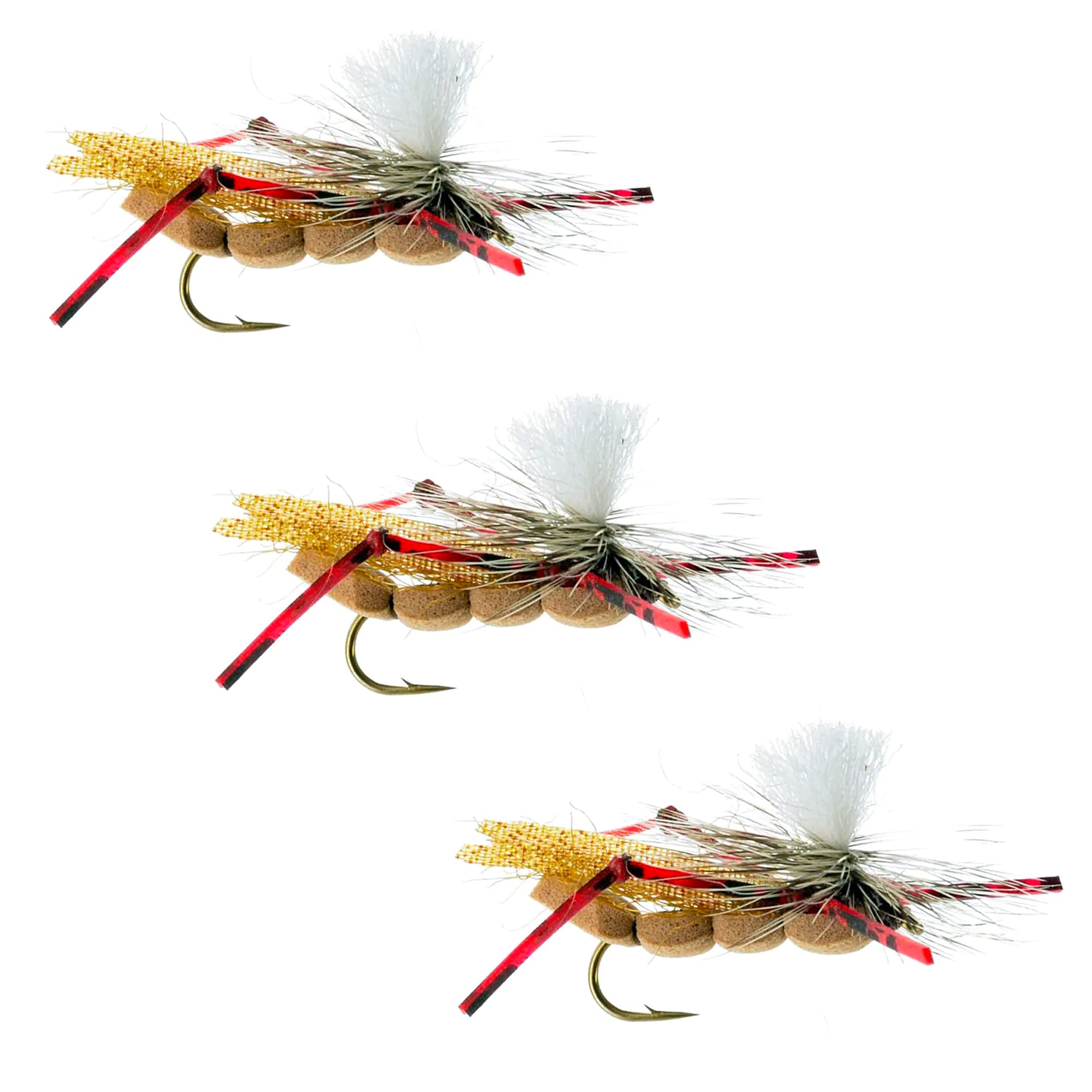 Red Legs Hopper Fly - Grasshopper Flies - Terrestrial Flies for Fly Fishing - Handmade Flies for Your Fly Box