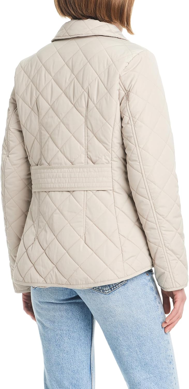 Jones New York womens Jones New York Ladies Lightweight Quilted Jacket With a Hood - Image 3