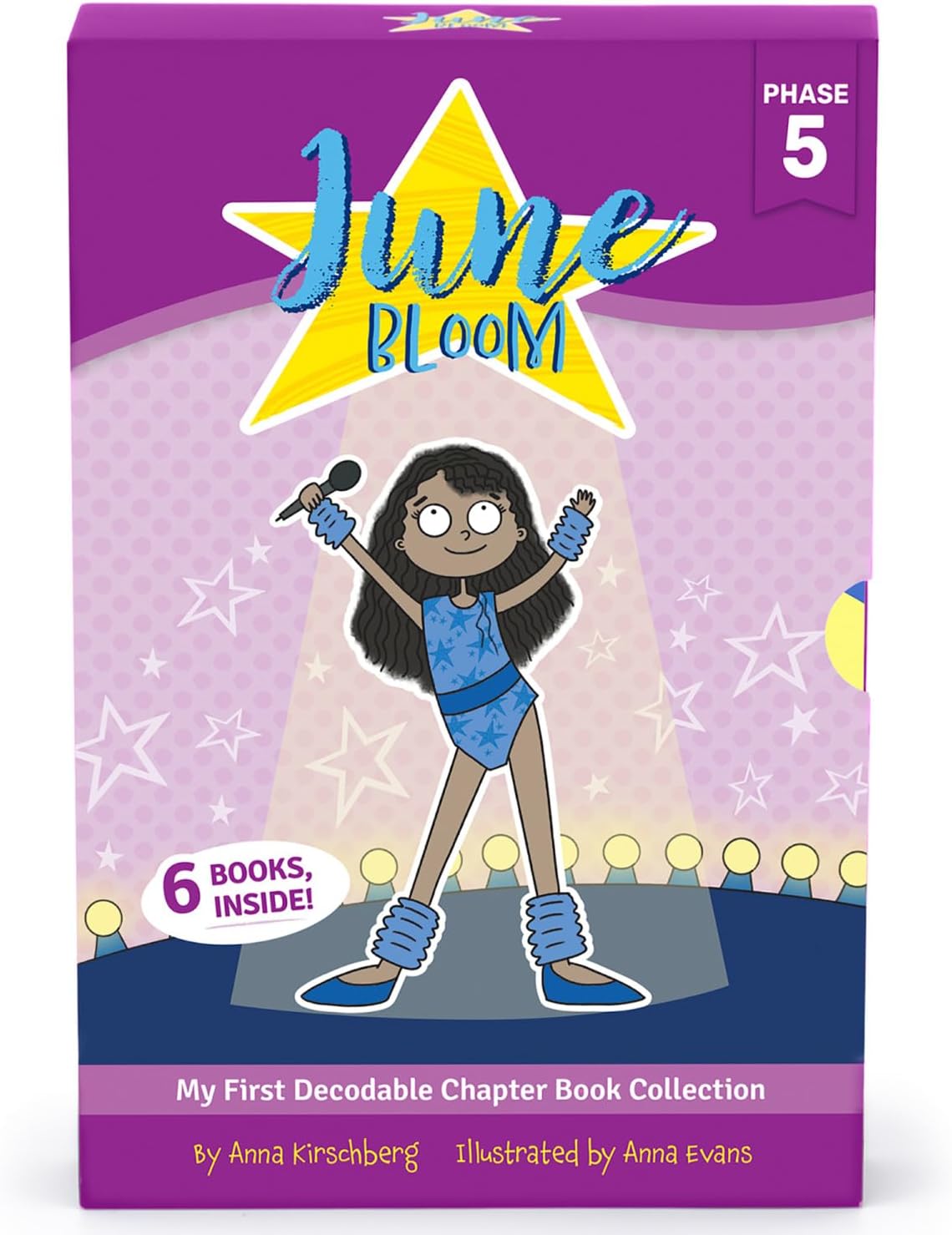 Junior Learning: June Bloom: Decodable Chapter Books Set - Phase 5-6 Books w/Different Stories, Alternate Vowel Sounds, Kids Reading Development