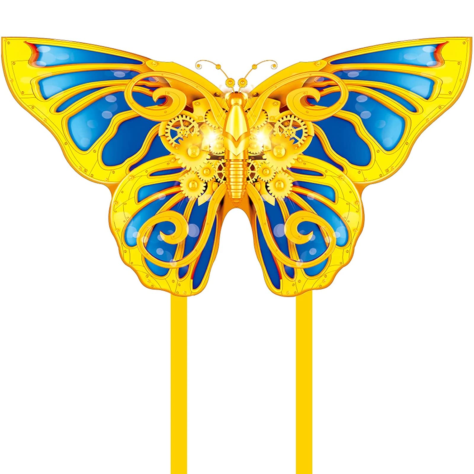 Butterfly Kite for Kids & Adults - Easy to Fly, Large Single Line for The Beach With 300 FT String Handle