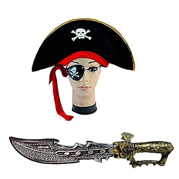 Pirate hat and sword set Clearance