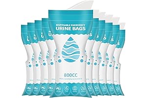 10 Pack Disposable Urine Bags, 800ML Pee Bags for Travel