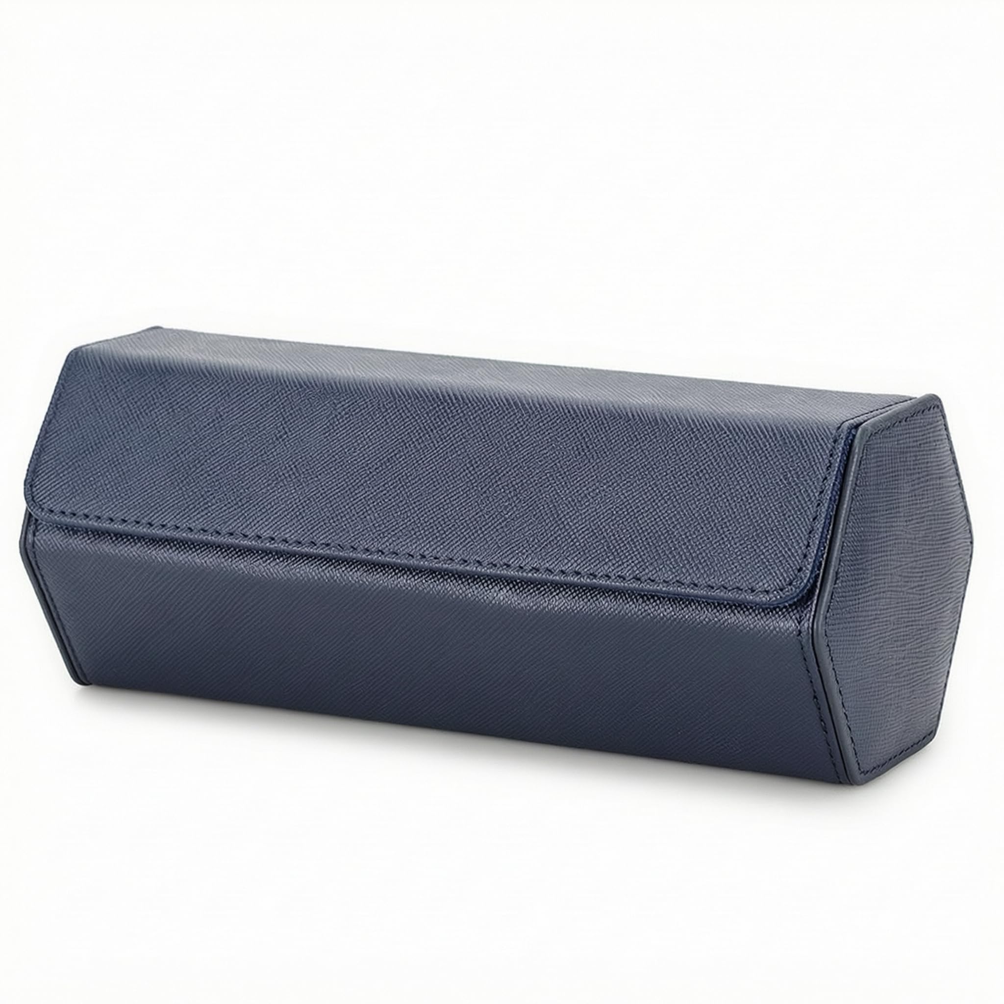 Estuche organizador de viaje de cuero para 3,azul oscuro