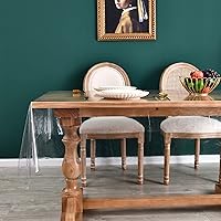 Romanstile 100% Waterproof Clear Vinyl Tablecloth Protector 54x78 Inch - Spillproof PVC Table Cover for Dining, Parties, Camping