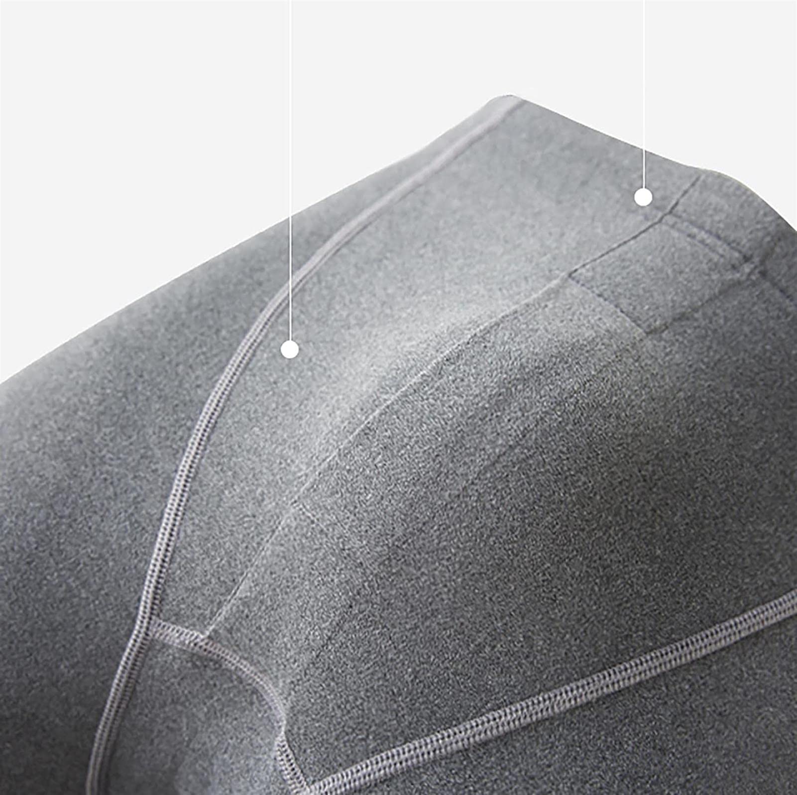 Set di Biancheria Intima Termica da Uomo Girocollo Manica Lunga Strato di Base Top Bottom Shirt Set di Pantaloni per Abiti Invernali (Grey Large)