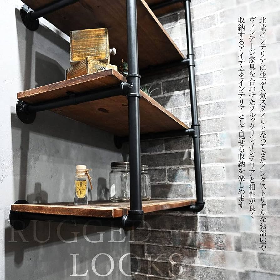壁掛けテーブル　壁掛け収納　インダストリアル 楽天市場】ワインボトルラック 壁掛け インダストリアル調 配管