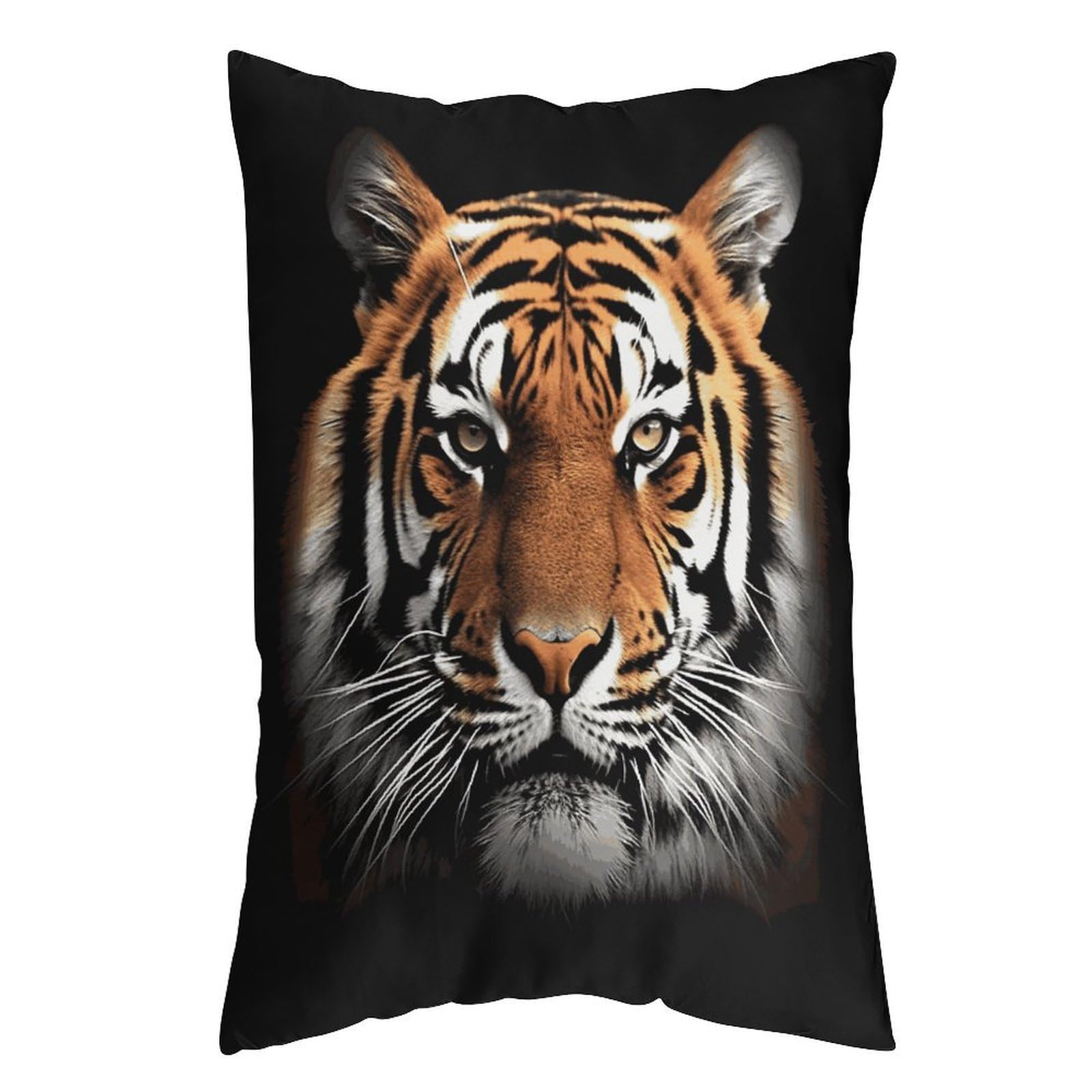 LDGSUPH Tiger Face Pillow Cases Soft Pillowcase with Invisible Zipper Wrinkle Resistant Pillow Covers Breathable Removable Pillow Protector for Bed Sofa Car 20"x30"